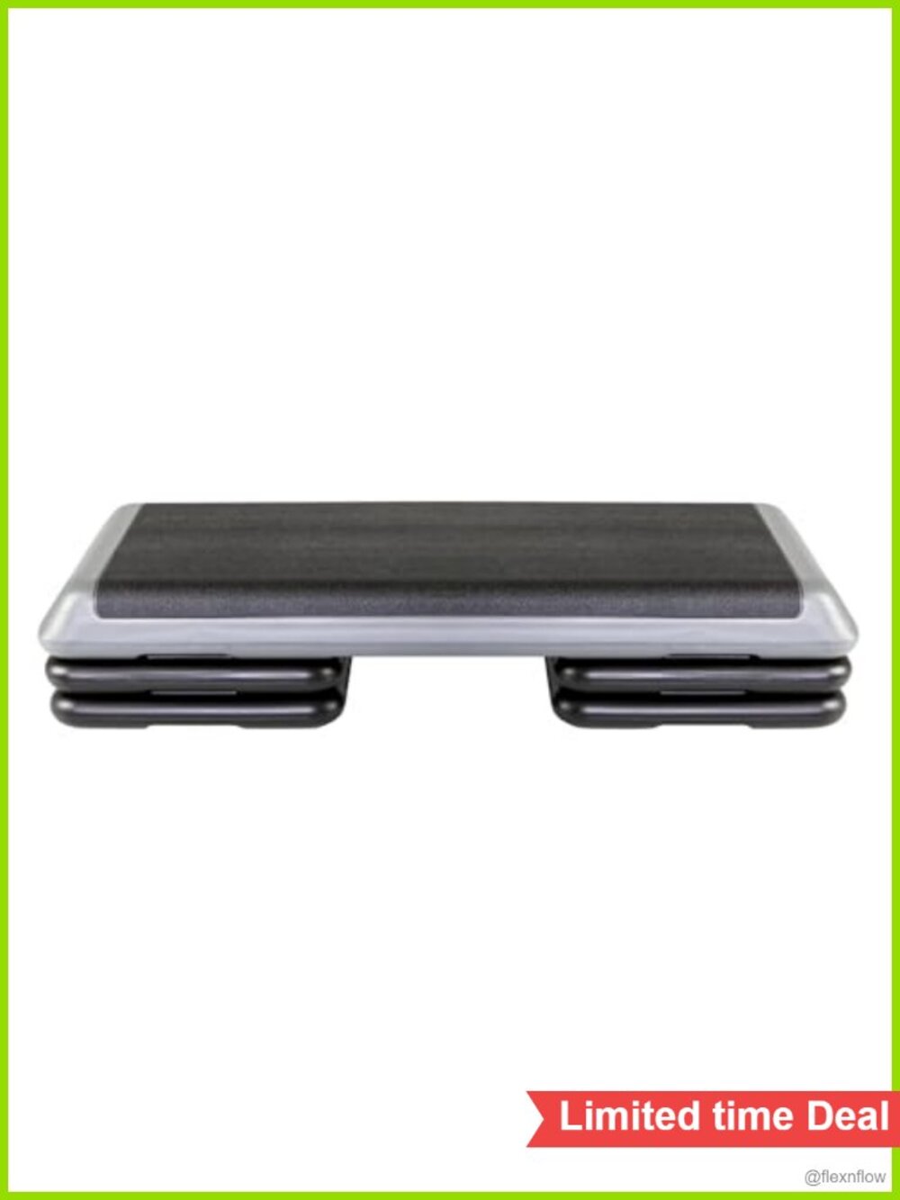 Exercise Step Platform with 4 Risers, Adjustable Height, Nonslip Aerobic